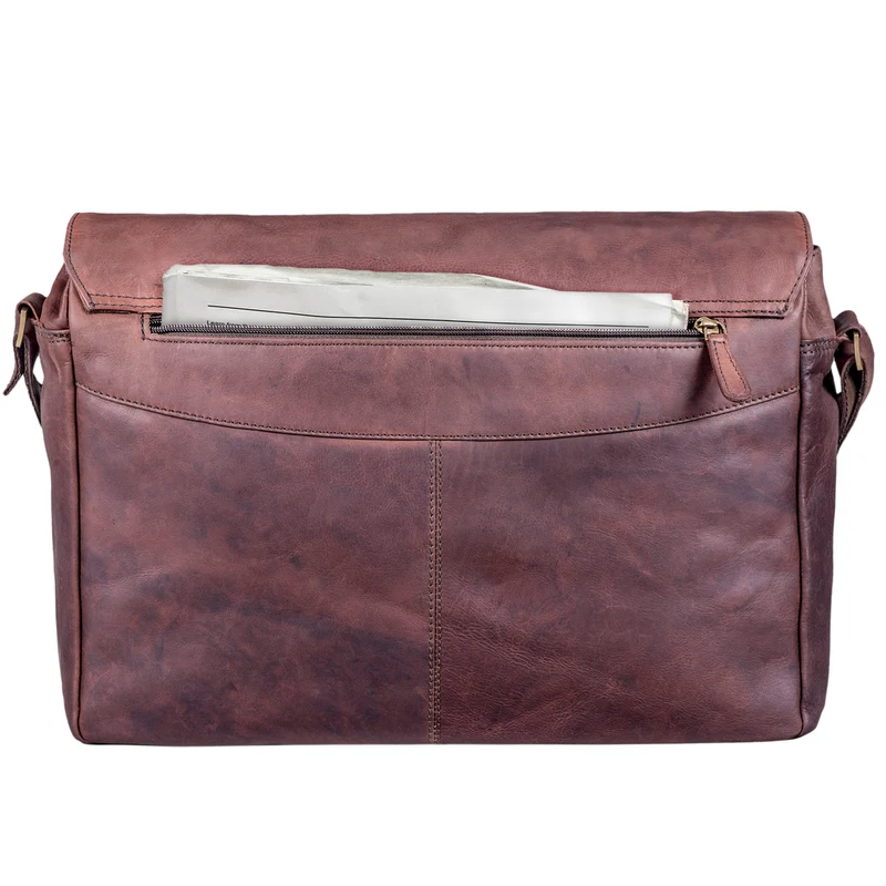 B-WARE "Merlin" Vintage Leder Umhängetasche Damen Herren