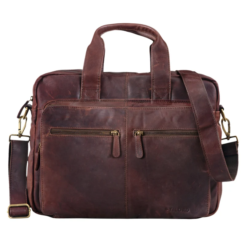 B-WARE "Leandro" Ledertasche Herren Laptoptasche 15.6 Zoll