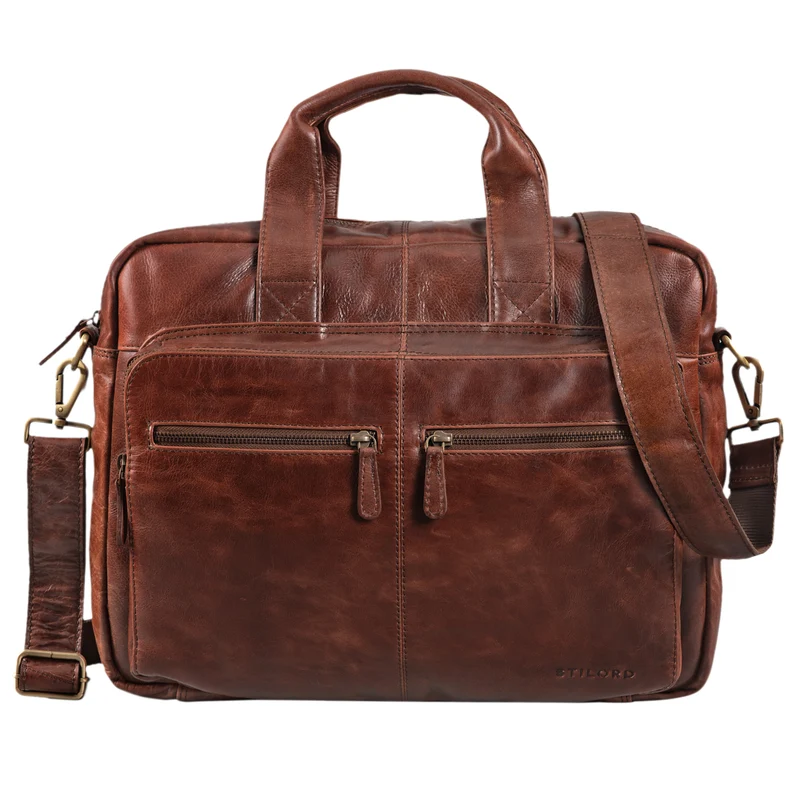 B-WARE "Leandro" Ledertasche Herren Laptoptasche 15.6 Zoll