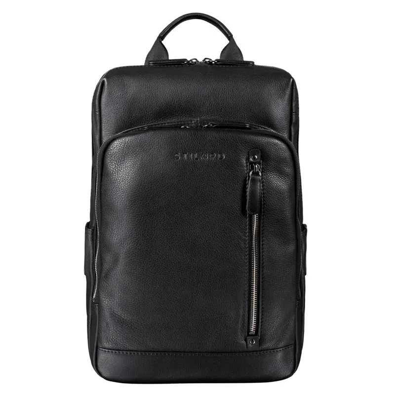 "Johnson" Lederrucksack Herren Business Vintage - Laptop Rucksack 13 Zoll Rindsleder