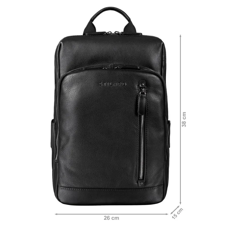 "Johnson" Lederrucksack Herren Business Vintage - Laptop Rucksack 13 Zoll Rindsleder