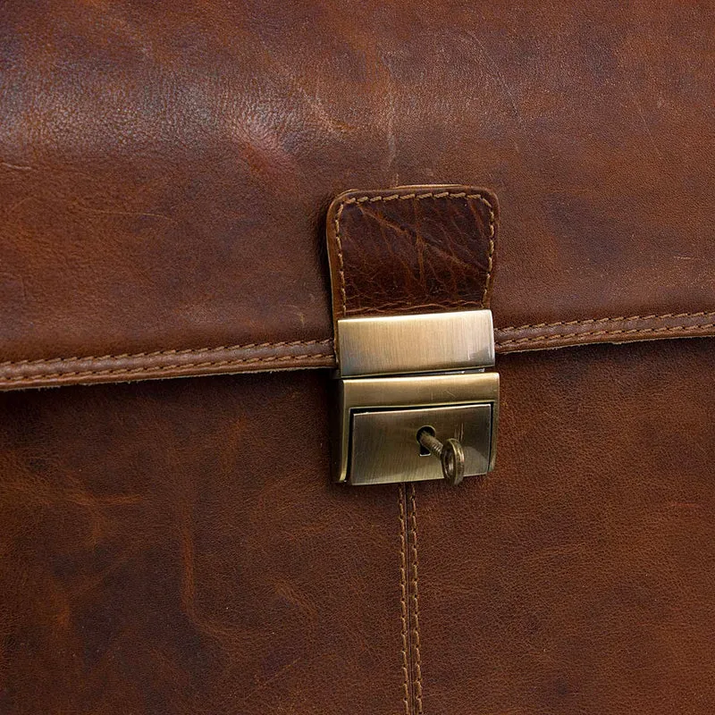 B-WARE "Edward" Herren Aktentasche Dokumententasche Laptop echtes Leder