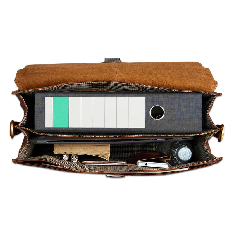 B-WARE "Edward" Herren Aktentasche Dokumententasche Laptop echtes Leder