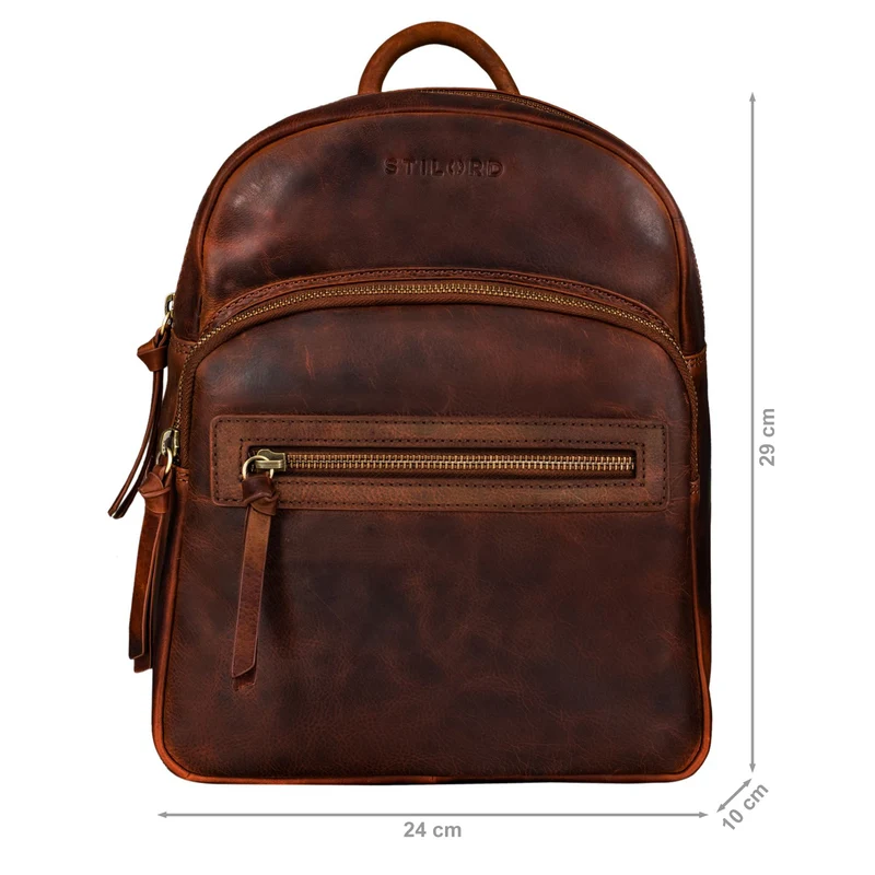 "Alba" Kleiner Leder Rucksack Damen Vintage