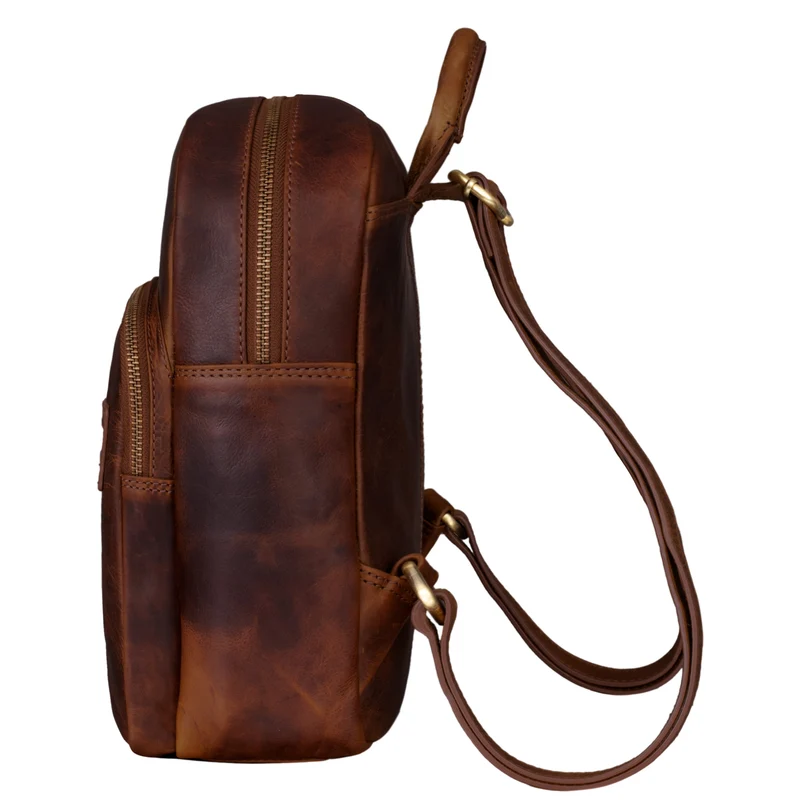 "Alba" Kleiner Leder Rucksack Damen Vintage