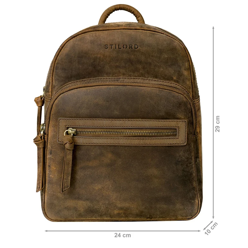 "Alba" Kleiner Leder Rucksack Damen Vintage