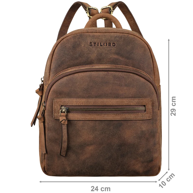 "Alba" Kleiner Leder Rucksack Damen Vintage