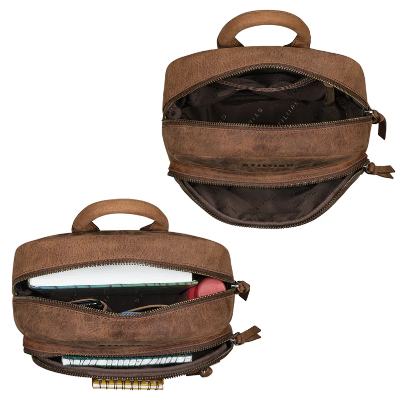 "Alba" Kleiner Leder Rucksack Damen Vintage