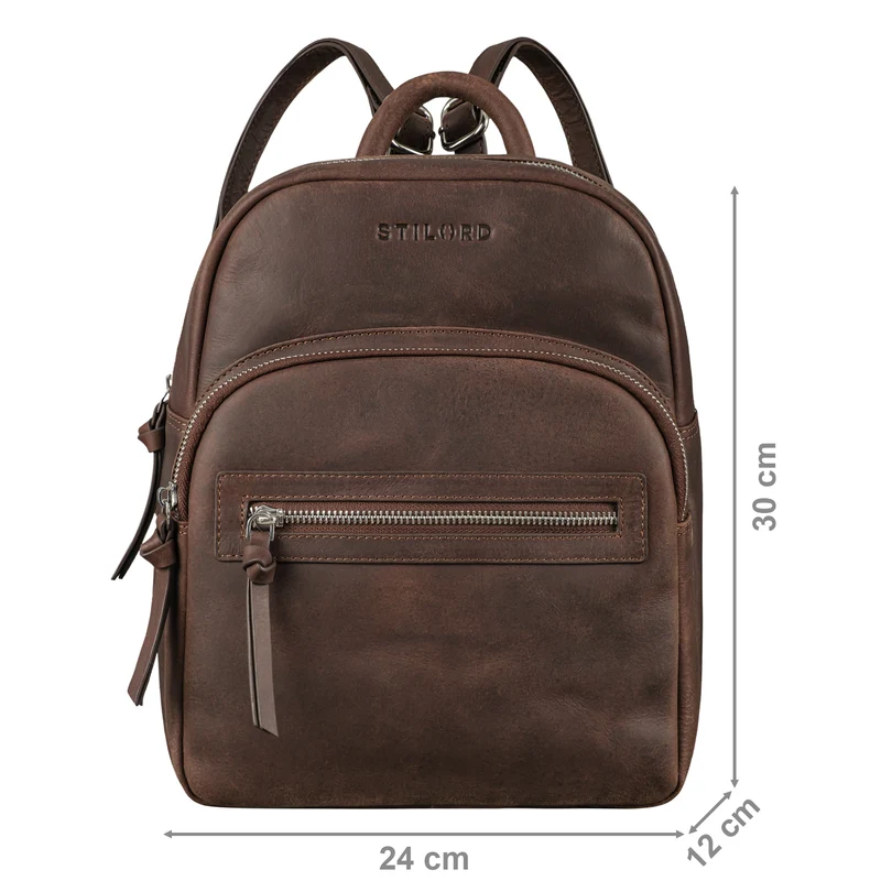 "Alba" Kleiner Leder Rucksack Damen Vintage