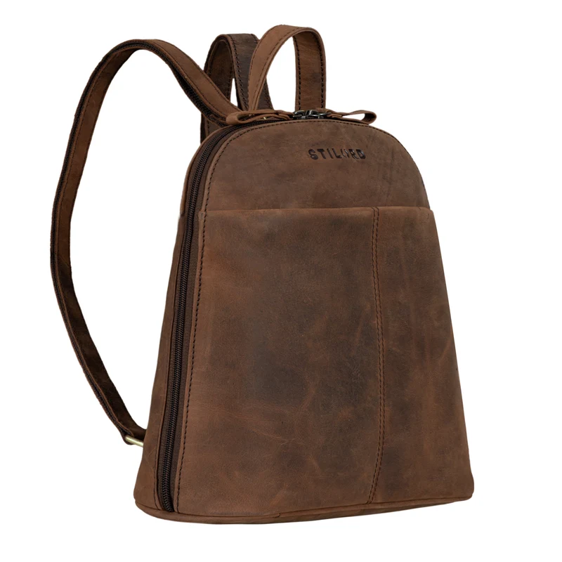 "Olivia" City Rucksack Damen Leder Rucksackhandtasche Daypack