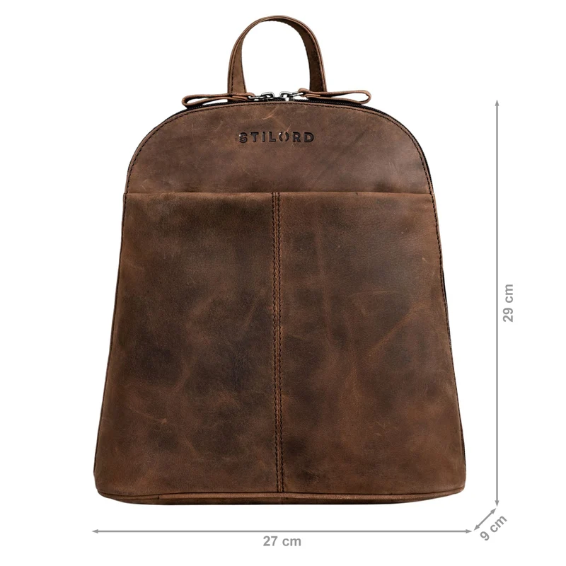 "Olivia" City Rucksack Damen Leder Rucksackhandtasche Daypack