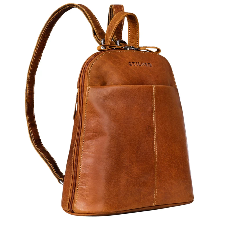 "Olivia" City Rucksack Damen Leder Rucksackhandtasche Daypack