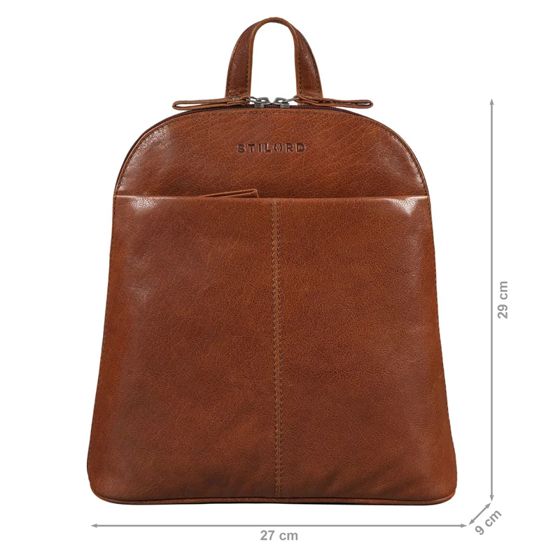 "Olivia" City Rucksack Damen Leder Rucksackhandtasche Daypack