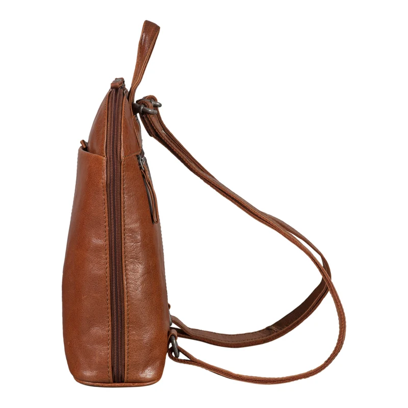 "Olivia" City Rucksack Damen Leder Rucksackhandtasche Daypack