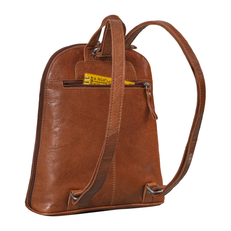 "Olivia" City Rucksack Damen Leder Rucksackhandtasche Daypack