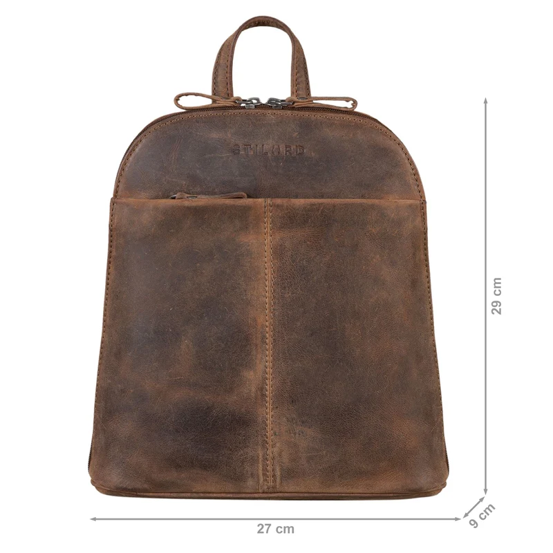 "Olivia" City Rucksack Damen Leder Rucksackhandtasche Daypack