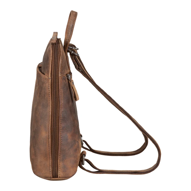 "Olivia" City Rucksack Damen Leder Rucksackhandtasche Daypack