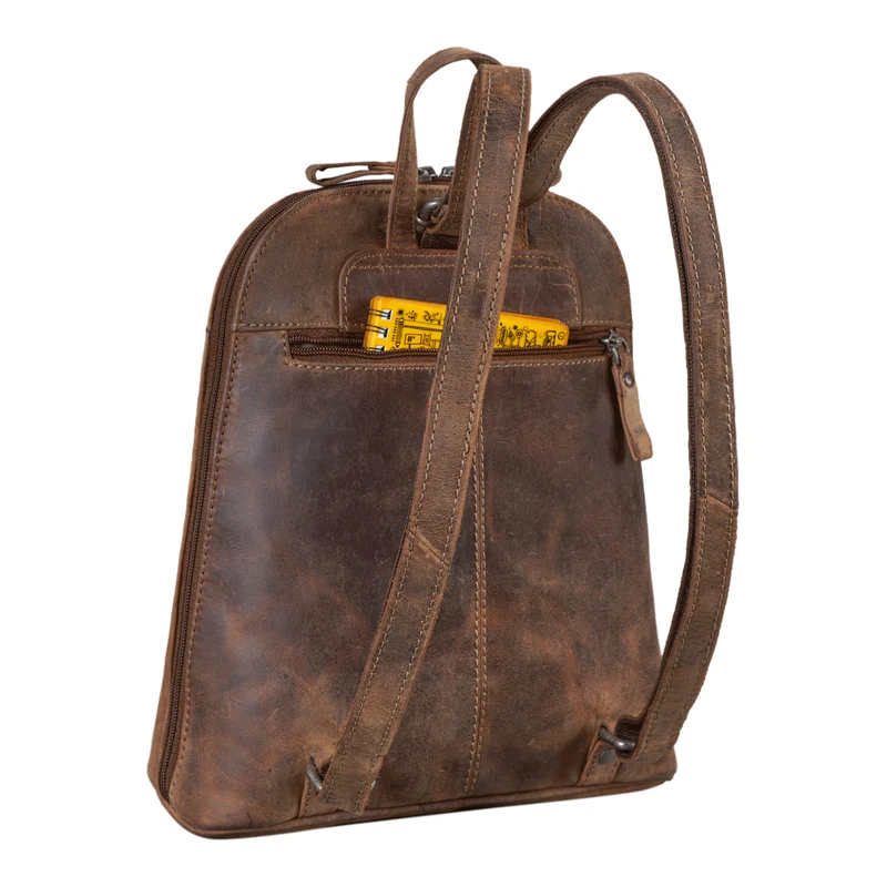 "Olivia" City Rucksack Damen Leder Rucksackhandtasche Daypack