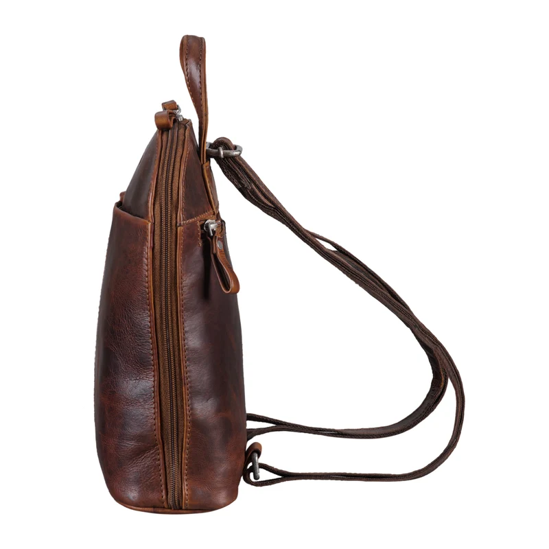 "Olivia" City Rucksack Damen Leder Rucksackhandtasche Daypack