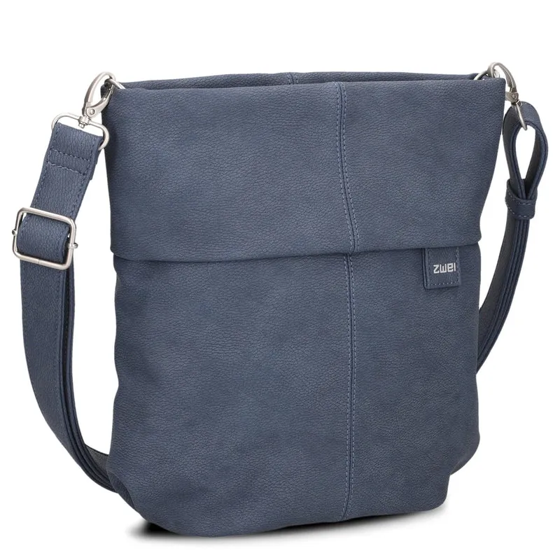 zwei Mademoiselle M90 - Umhängetasche 28 cm (nubuk-blue)