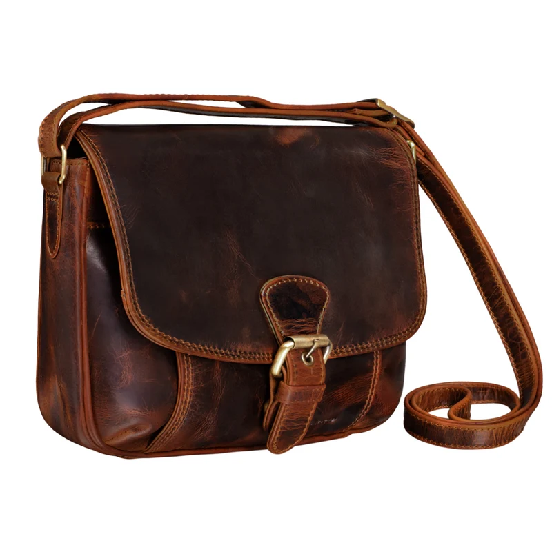 "Violeta" Leder Umhängetasche Damen Vintage