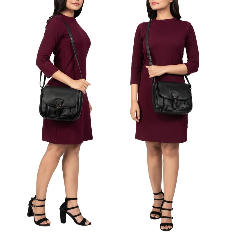 "Violeta" Leder Umhängetasche Damen Vintage