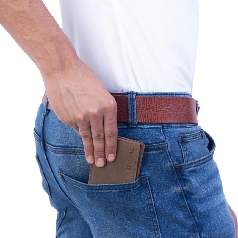 B-WARE "Lincoln" Mini Geldbörse RFID Leder Herren