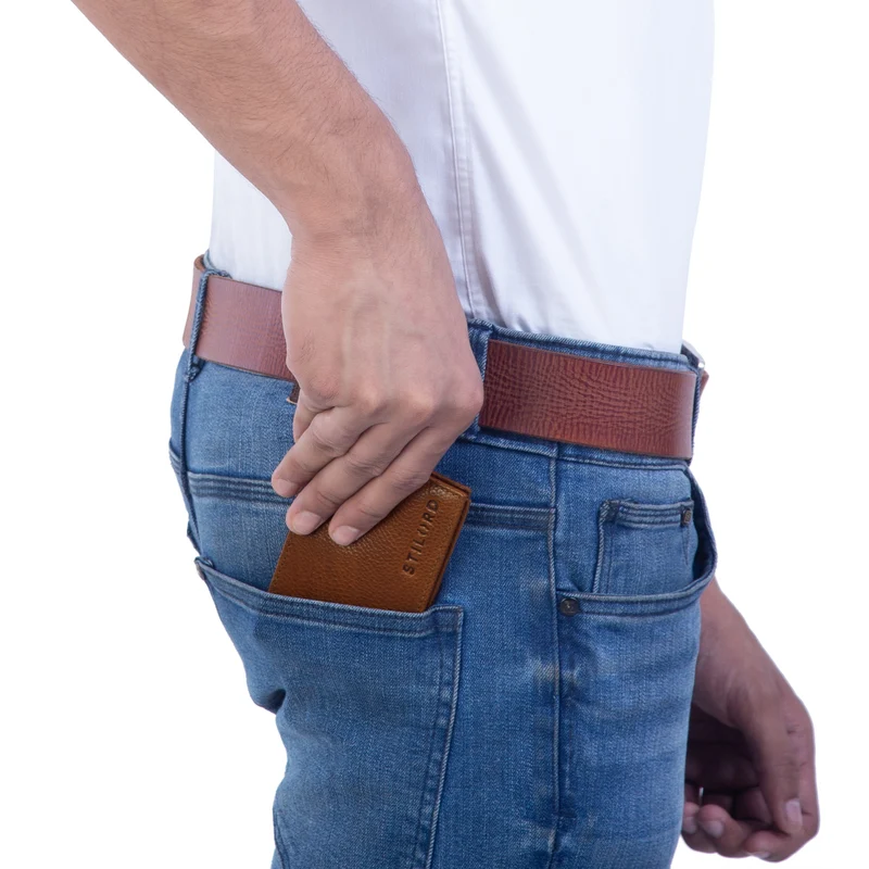 B-WARE "Lincoln" Mini Geldbörse RFID Leder Herren