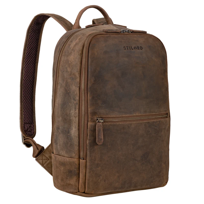 "Kellis" Vintage Lederrucksack Groß Herren Damen 15 Zoll Laptop Echtleder
