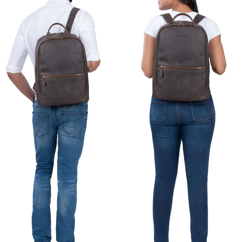 "Kellis" Vintage Lederrucksack Groß Herren Damen 15 Zoll Laptop Echtleder