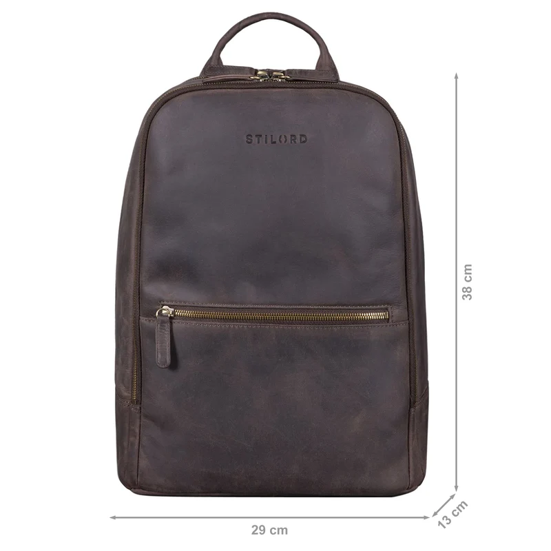 "Kellis" Vintage Lederrucksack Groß Herren Damen 15 Zoll Laptop Echtleder