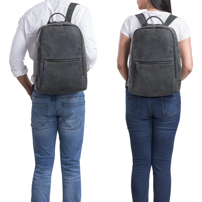 "Kellis" Vintage Lederrucksack Groß Herren Damen 15 Zoll Laptop Echtleder