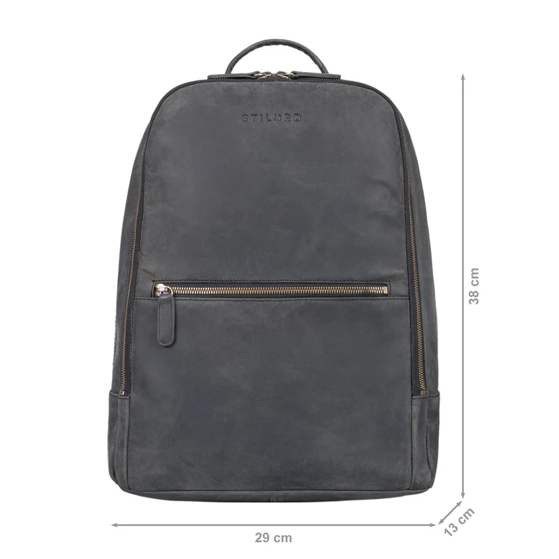 "Kellis" Vintage Lederrucksack Groß Herren Damen 15 Zoll Laptop Echtleder