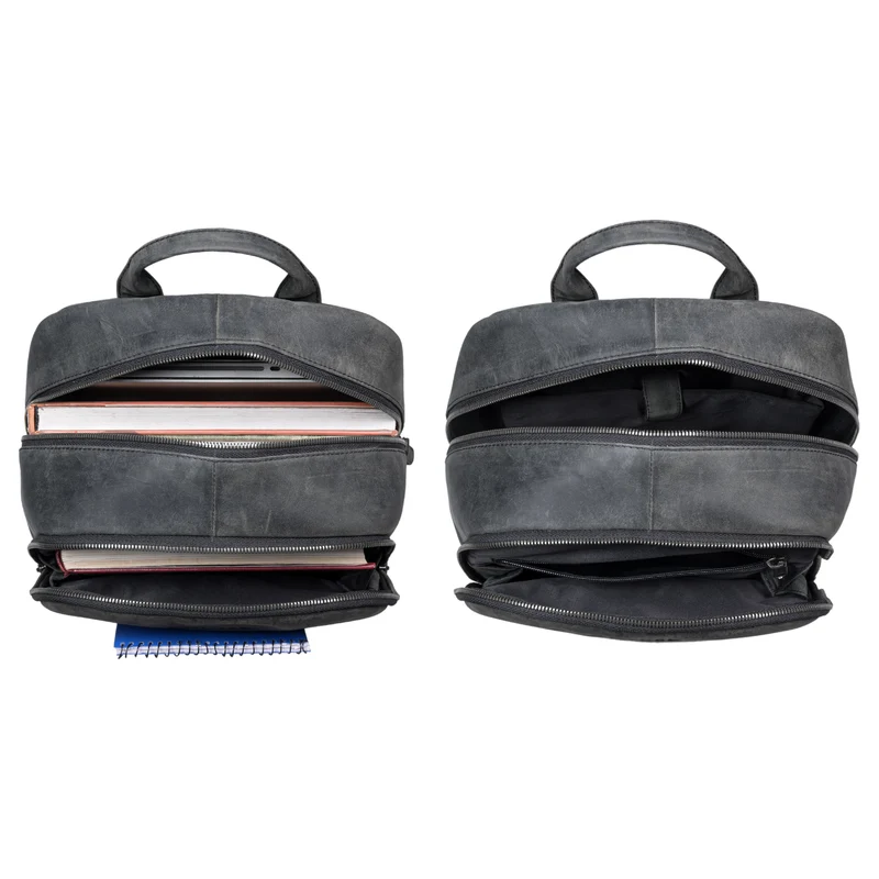 "Kellis" Vintage Lederrucksack Groß Herren Damen 15 Zoll Laptop Echtleder