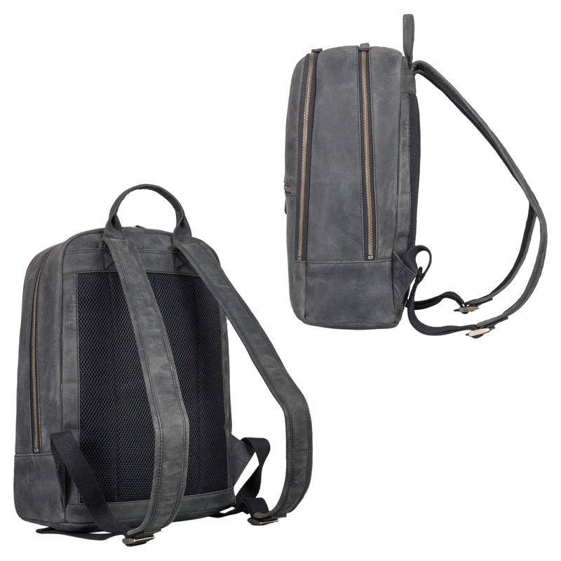 "Kellis" Vintage Lederrucksack Groß Herren Damen 15 Zoll Laptop Echtleder