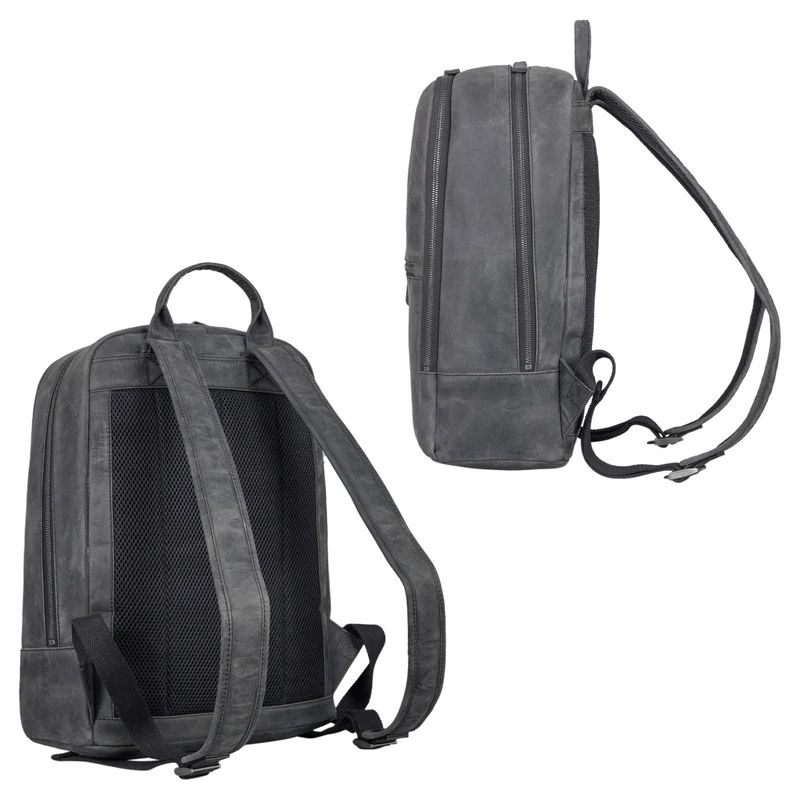 "Kellis" Vintage Lederrucksack Groß Herren Damen 15 Zoll Laptop Echtleder