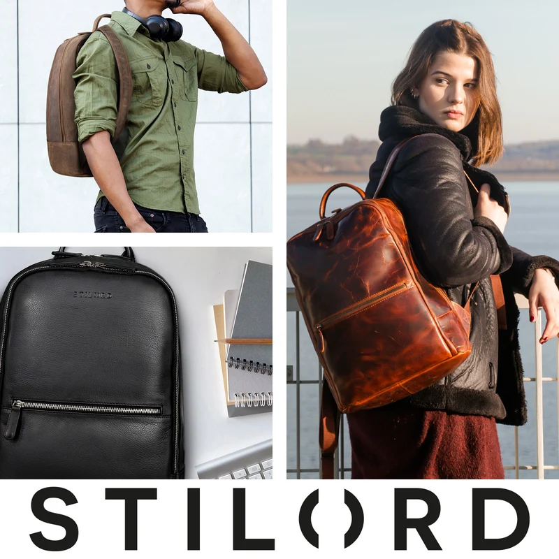 "Kellis" Vintage Lederrucksack Groß Herren Damen 15 Zoll Laptop Echtleder