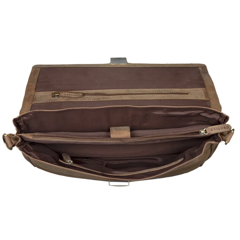 B-WARE "Carter" Vintage Businesstasche Leder Groß
