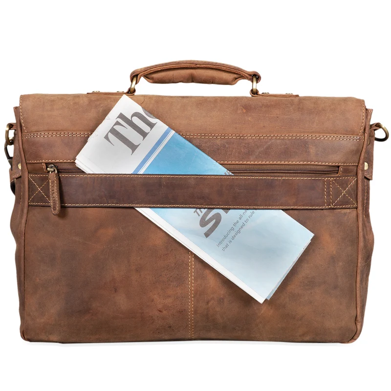 B-WARE "Carter" Vintage Businesstasche Leder Groß