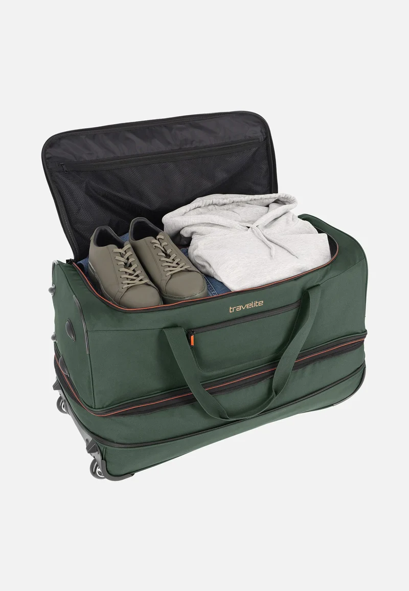 Basics Trolley L Dunkelgrün - Reisetasche mit Rollen