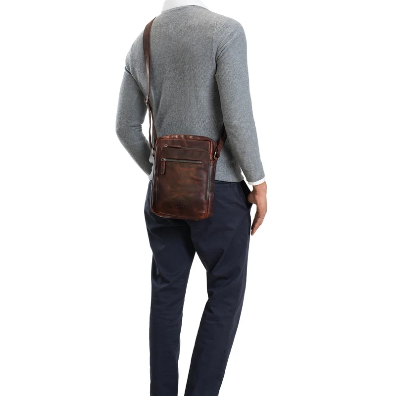 "Bruce" Vintage Herrentasche Ledertasche