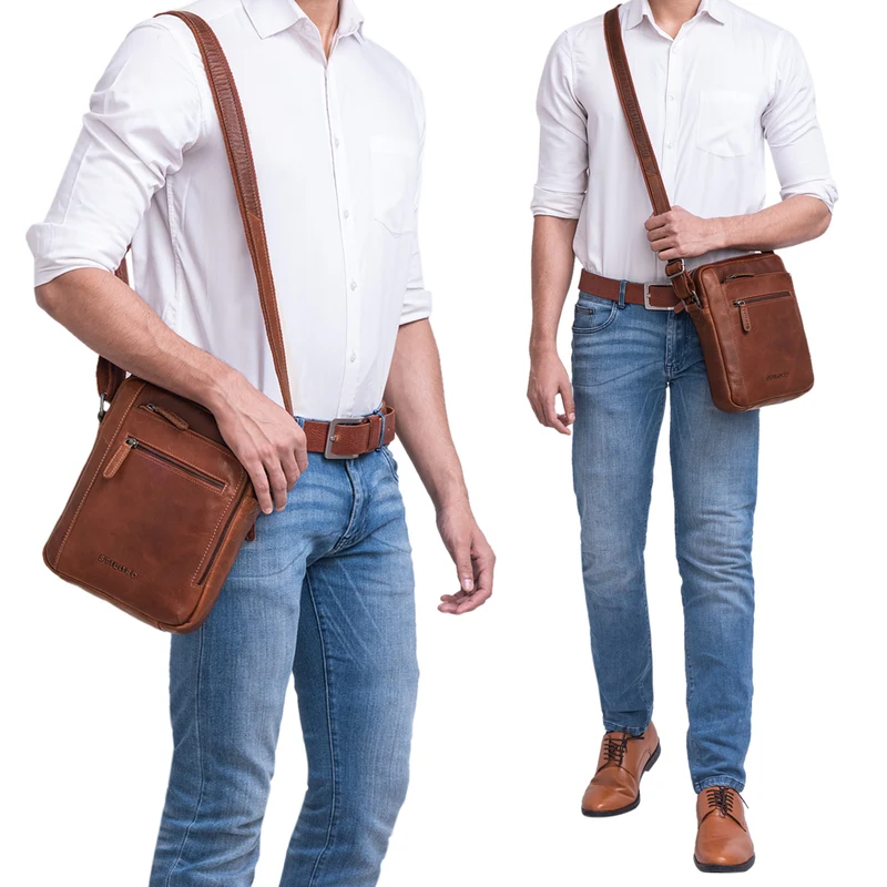 "Bruce" Vintage Herrentasche Ledertasche