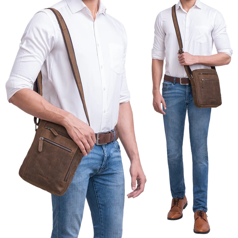 "Bruce" Vintage Herrentasche Ledertasche