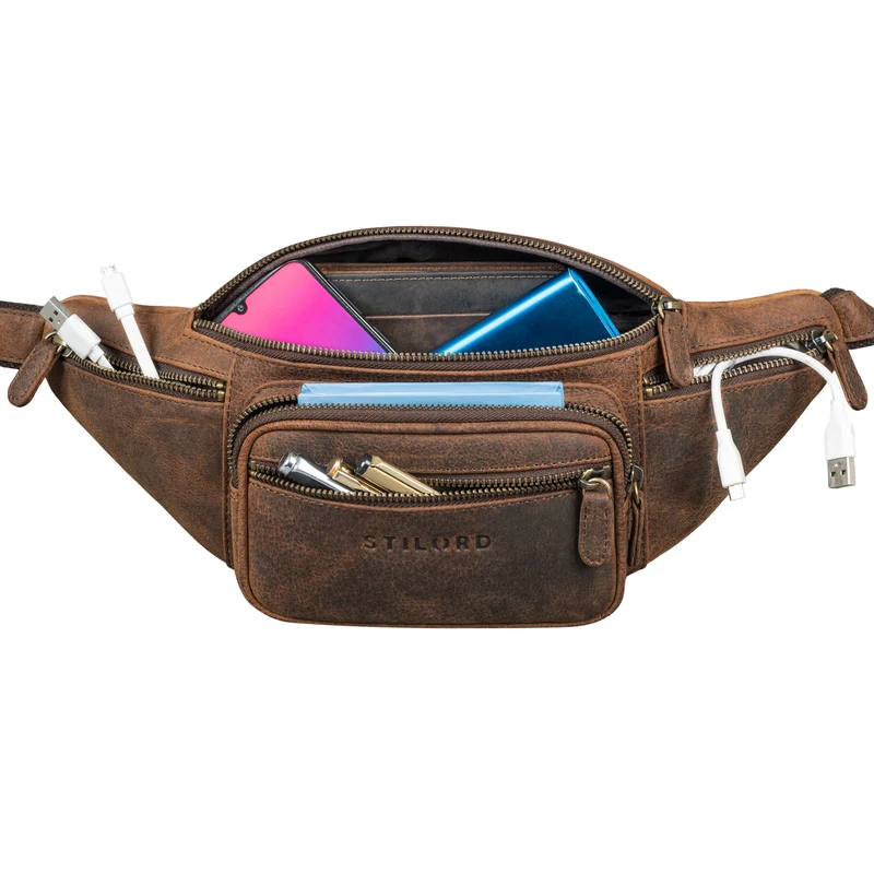 "Caspar" Gürteltasche Leder Groß