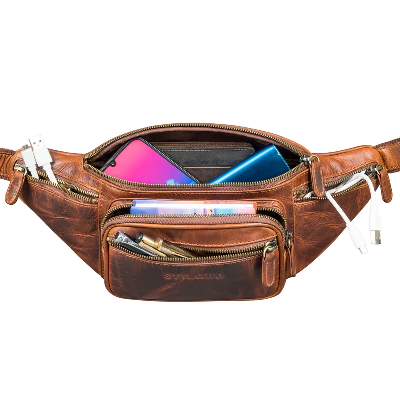 "Caspar" Gürteltasche Leder Groß