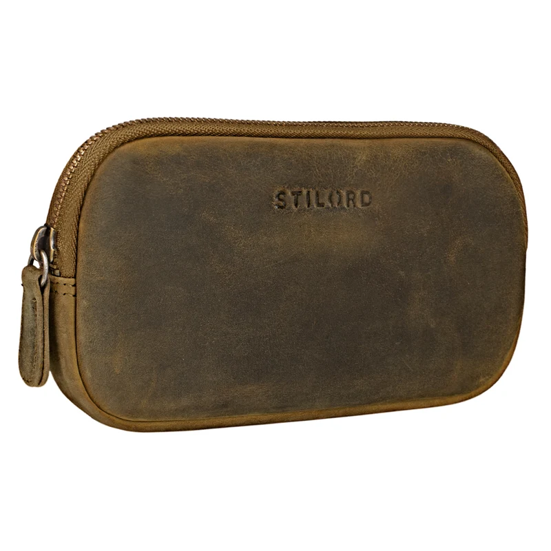 "Mike" Vintage Leder Etui für Stifte Kabel oder Schlüssel Echtleder
