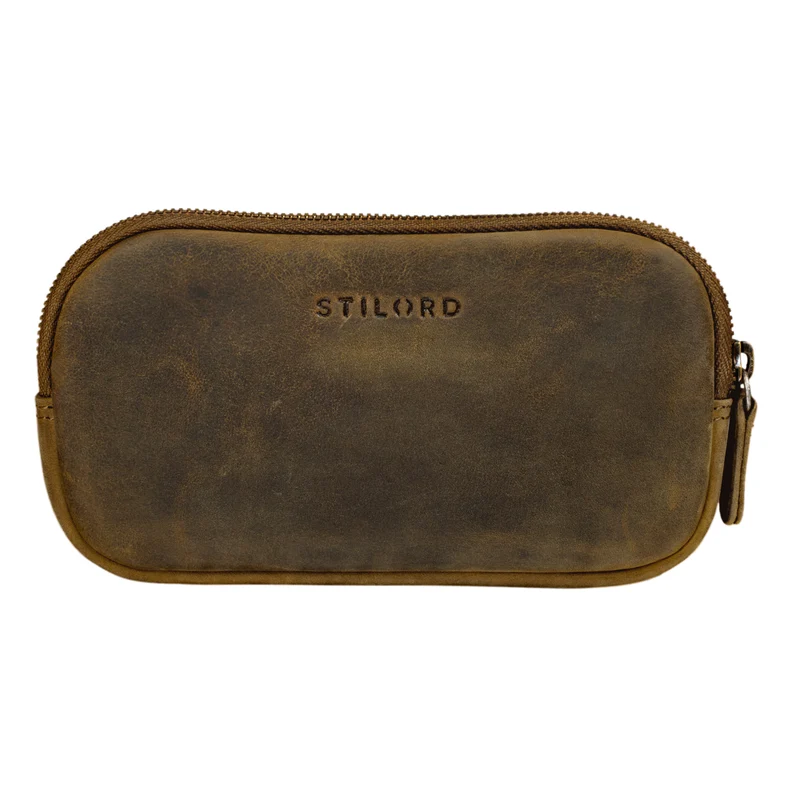 "Mike" Vintage Leder Etui für Stifte Kabel oder Schlüssel Echtleder