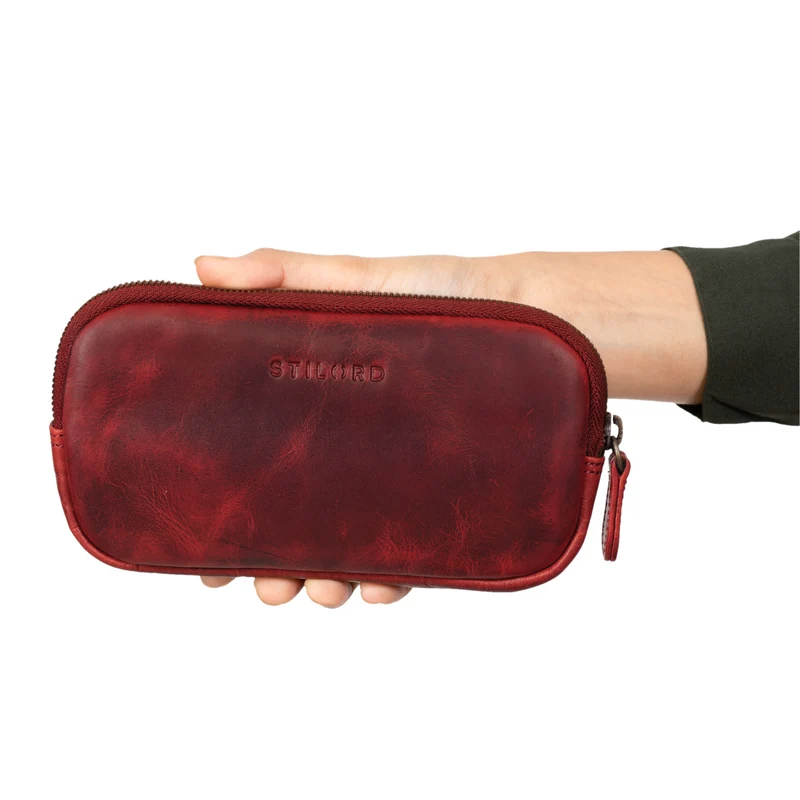 "Mike" Vintage Leder Etui für Stifte Kabel oder Schlüssel Echtleder