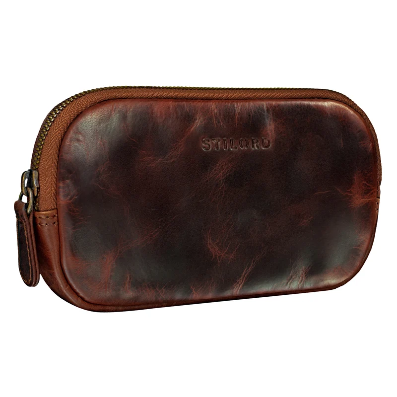 "Mike" Vintage Leder Etui für Stifte Kabel oder Schlüssel Echtleder
