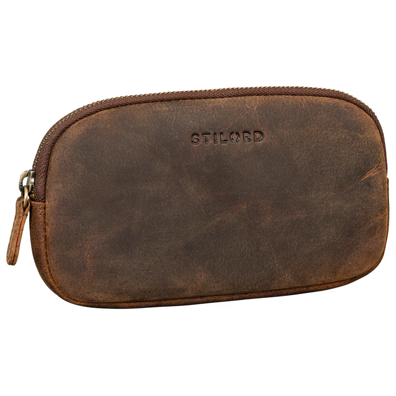 "Mike" Vintage Leder Etui für Stifte Kabel oder Schlüssel Echtleder